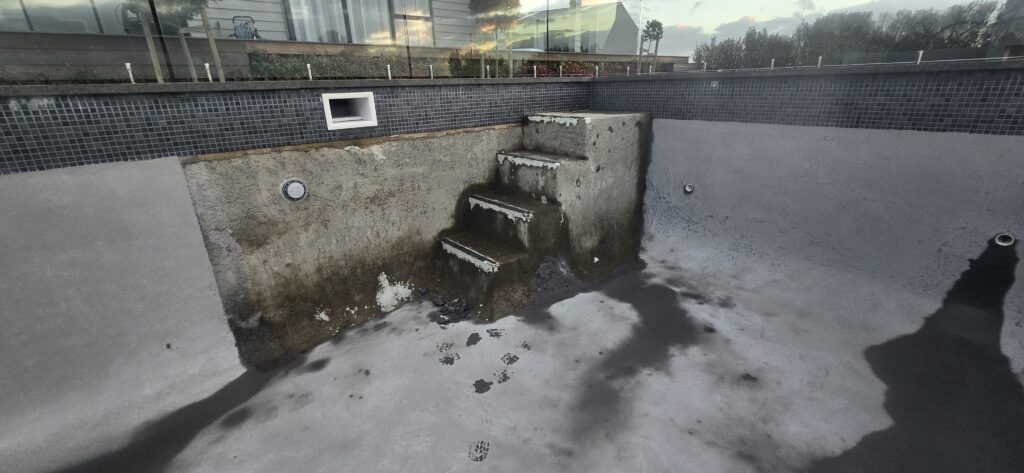 Plumbing and services rough-in during concrete pool construction Auckland